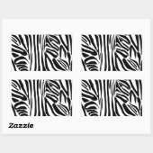 Sticker Rectangulaire Motif zèbre (Feuille)