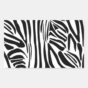 Sticker Rectangulaire Motif zèbre