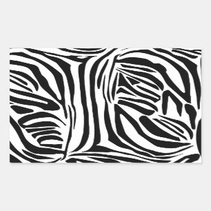 Sticker Rectangulaire Motif zèbre