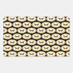 Sticker Rectangulaire Motifs des papillons monarques