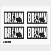 Sticker Rectangulaire Motivation "Poids levant" - BRUN (Feuille)