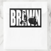 Sticker Rectangulaire Motivation "Poids levant" - BRUN (Sac)