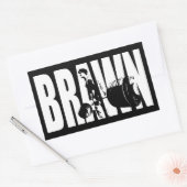 Sticker Rectangulaire Motivation "Poids levant" - BRUN (Enveloppe)