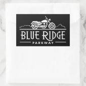 Sticker Rectangulaire Moto Blue Ridge Parkway (Sac)