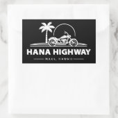 Sticker Rectangulaire Moto Hana Highway Maui Hawaii (Sac)