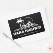 Sticker Rectangulaire Moto Hana Highway Maui Hawaii (Enveloppe)