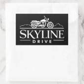 Sticker Rectangulaire Moto Skyline Drive Virginia (Sac)