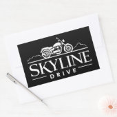 Sticker Rectangulaire Moto Skyline Drive Virginia (Enveloppe)