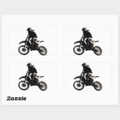 Sticker Rectangulaire Motocross (Feuille)
