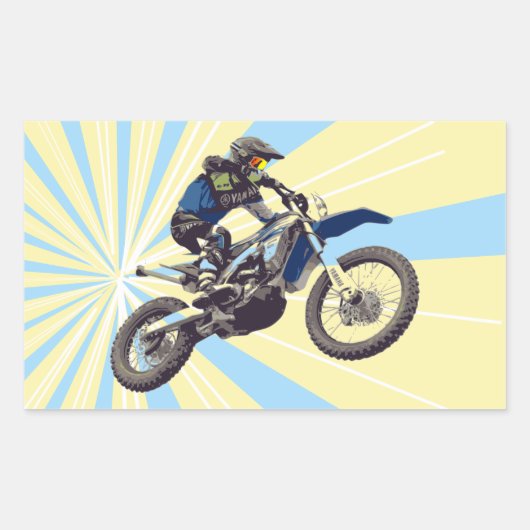 Sticker Rectangulaire Motocross (Devant)