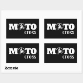 Sticker Rectangulaire Motocross (Feuille)