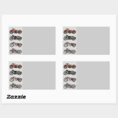 Sticker Rectangulaire MOTOCYCLES vintages (Feuille)