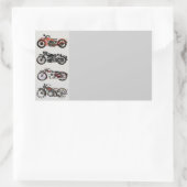 Sticker Rectangulaire MOTOCYCLES vintages (Sac)
