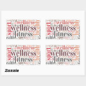 Sticker Rectangulaire Mots fitness (Feuille)