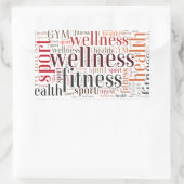 Sticker Rectangulaire Mots fitness (Sac)