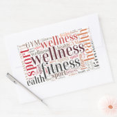 Sticker Rectangulaire Mots fitness (Enveloppe)