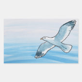 Sticker Rectangulaire Mouette en vol (Devant)