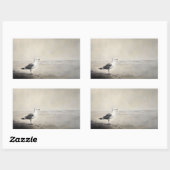 Sticker Rectangulaire Mouette solitaire au bord de l'eau (Feuille)