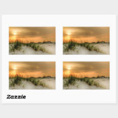 Sticker Rectangulaire Mouettes au lever du soleil (Feuille)