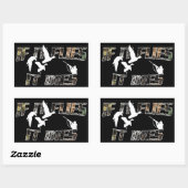 Sticker Rectangulaire Mouille des mouches (Feuille)