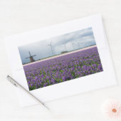 Sticker Rectangulaire Moulin à vent traditionnel et moderne en Holland s (Enveloppe)