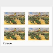Sticker Rectangulaire Moulin de Alphonse Daudet à Fontevielle de Van Gog (Feuille)