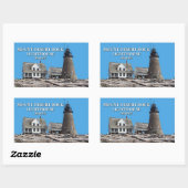 Sticker Rectangulaire Mount Desert Rock Lighthouse, Maine (Feuille)