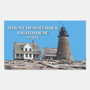 Sticker Rectangulaire Mount Desert Rock Lighthouse, Maine