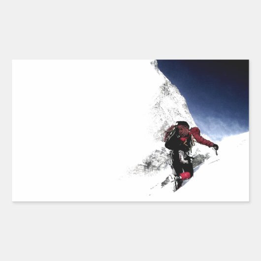 Sticker Rectangulaire Mountain Climat Sports extrêmes (Devant)