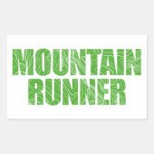Sticker Rectangulaire Mountain Runner (Devant)