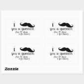 Sticker Rectangulaire Moustache (Feuille)