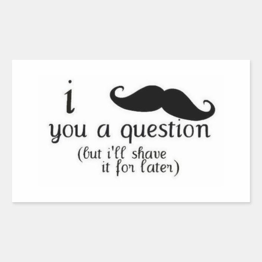 Sticker Rectangulaire Moustache (Devant)