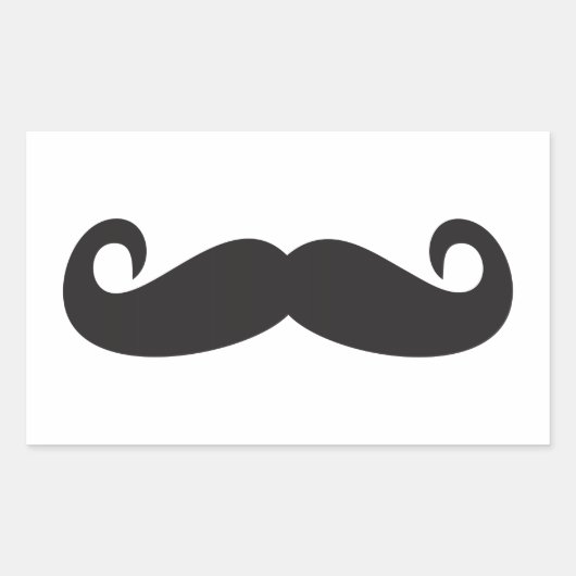 Sticker Rectangulaire Moustache (Devant)