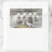 Sticker Rectangulaire Mouton d'agneau de bébé (Sac)