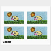Sticker Rectangulaire Mouton soleil (Feuille)
