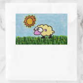 Sticker Rectangulaire Mouton soleil (Sac)