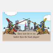 Sticker Rectangulaire Moyen Age - Déclaration d'amour (Devant)