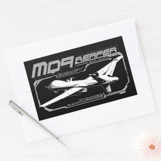 STICKER RECTANGULAIRE MQ-9 (Enveloppe)