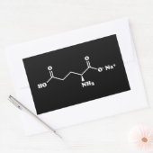 Sticker Rectangulaire MSG Monosodium Glutamate Molecule Formule chimique (Enveloppe)
