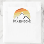 Sticker Rectangulaire Mt. Assiniboine Retro (Sac)