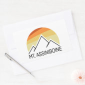 Sticker Rectangulaire Mt. Assiniboine Retro (Enveloppe)