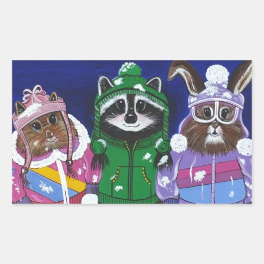 Sticker Rectangulaire Mt. Bachelor Brats (Devant)