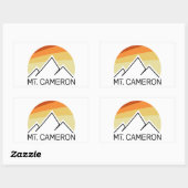 Sticker Rectangulaire Mt. Cameron Retro (Feuille)