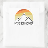 Sticker Rectangulaire Mt. Eisenhower New Hampshire Retro (Sac)