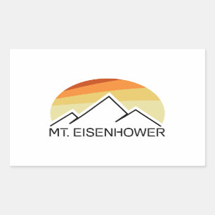 Sticker Rectangulaire Mt. Eisenhower New Hampshire Retro