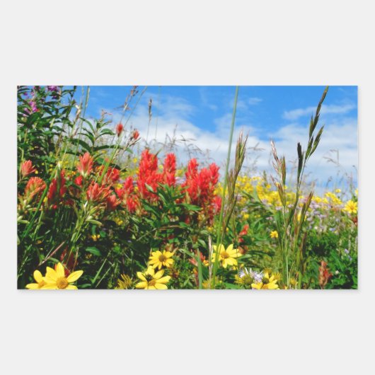 Sticker Rectangulaire Mt. Fleur sauvage (Devant)
