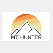 Sticker Rectangulaire Mt. Hunter Alaska Retro (Devant)