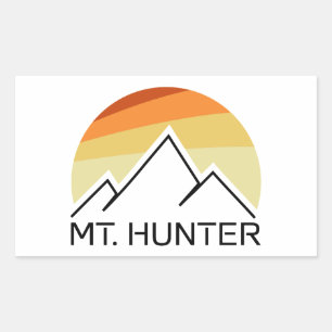 Sticker Rectangulaire Mt. Hunter Alaska Retro