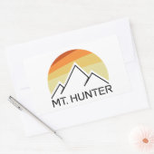 Sticker Rectangulaire Mt. Hunter Alaska Retro (Enveloppe)