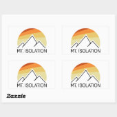 Sticker Rectangulaire Mt Isolation New Hampshire Retro (Feuille)